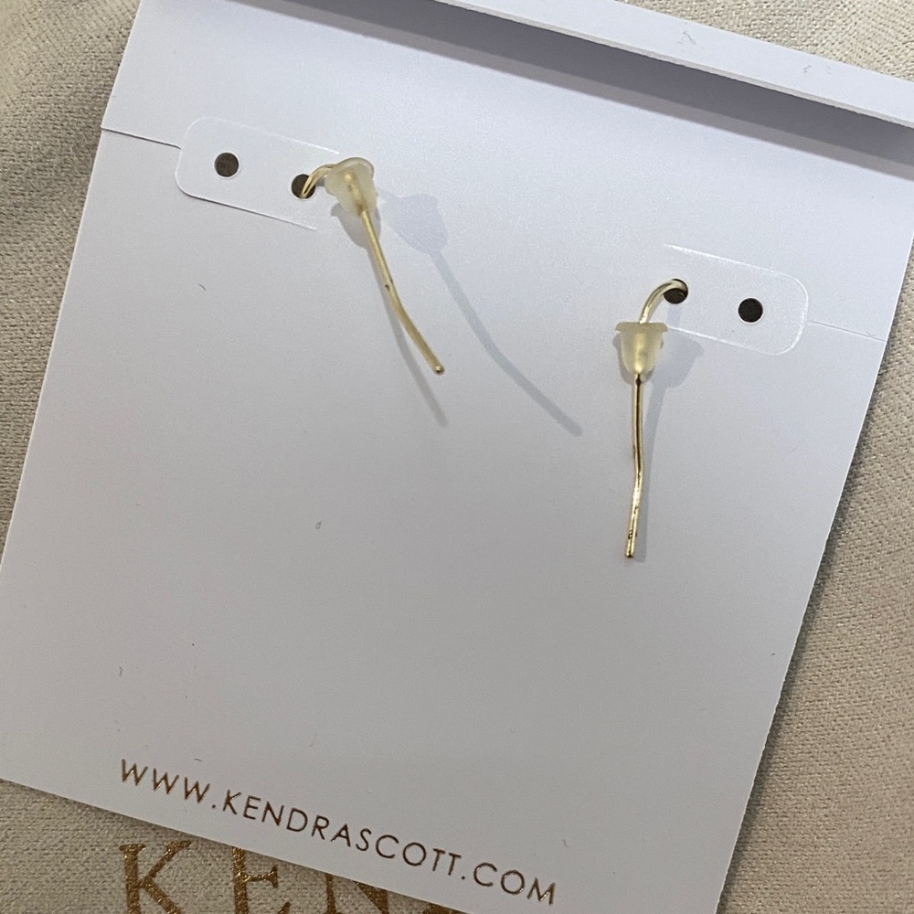 Kendra Scott Gold and Gray Lee Drop Earrings - Picture 3 of 4